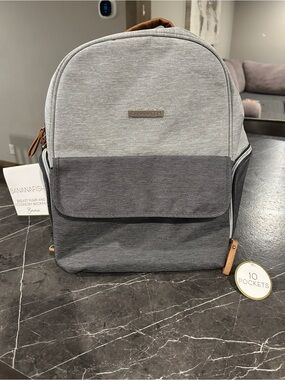 Bananafish Emmie breast pump and accessory backpack gray dark gray 10 pockets